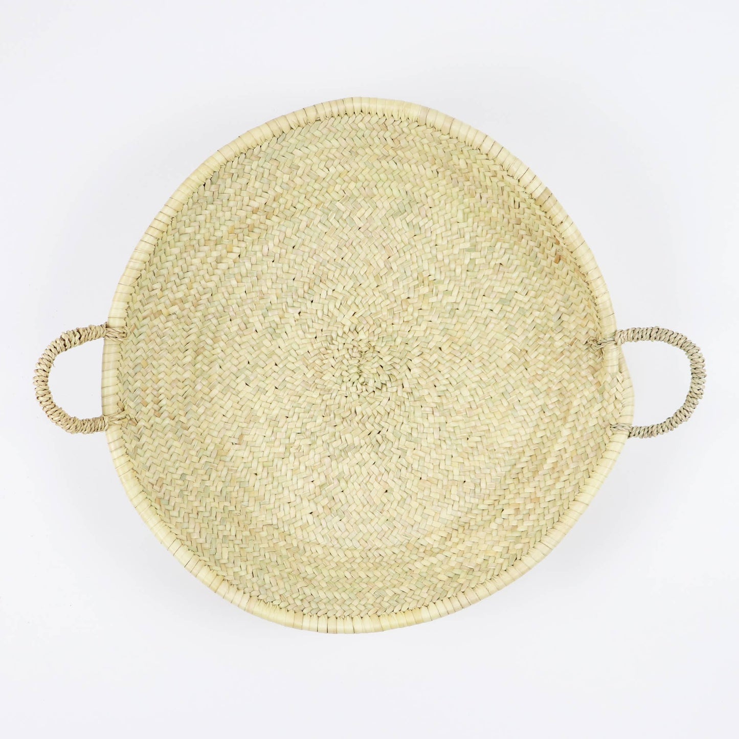 Moroccan Straw Woven Plate and Serving Basket 