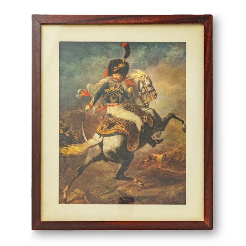 Vintage reproduction of Gericault's famous "Charging Hussar" Painting