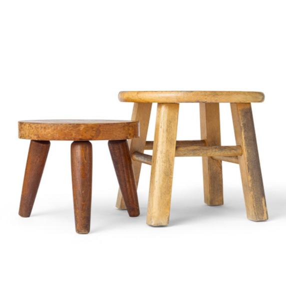 Vintage four-legged rustic design stool   