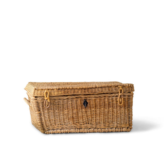 Vintage Fisherman’s Wicker Trunk 
