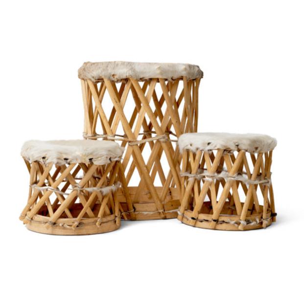 Playful Vintage Drum Side Stools and Tables