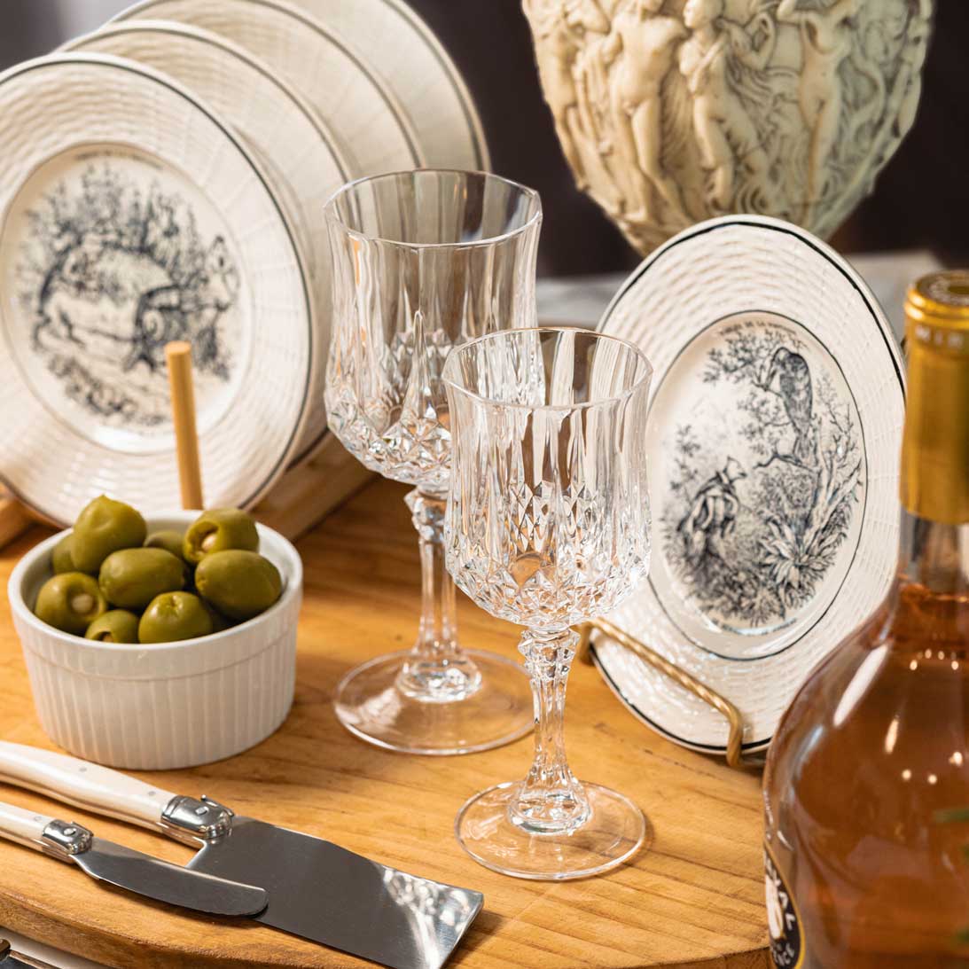 Elevate Your Table with the Elegance of French D'Arques Vintage 24% Lead RED Wine Glasses