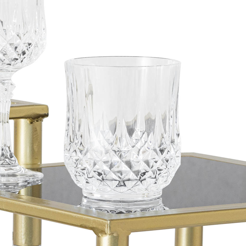 French D'Arques Crystal Double Old Fashioned Highball Glasses